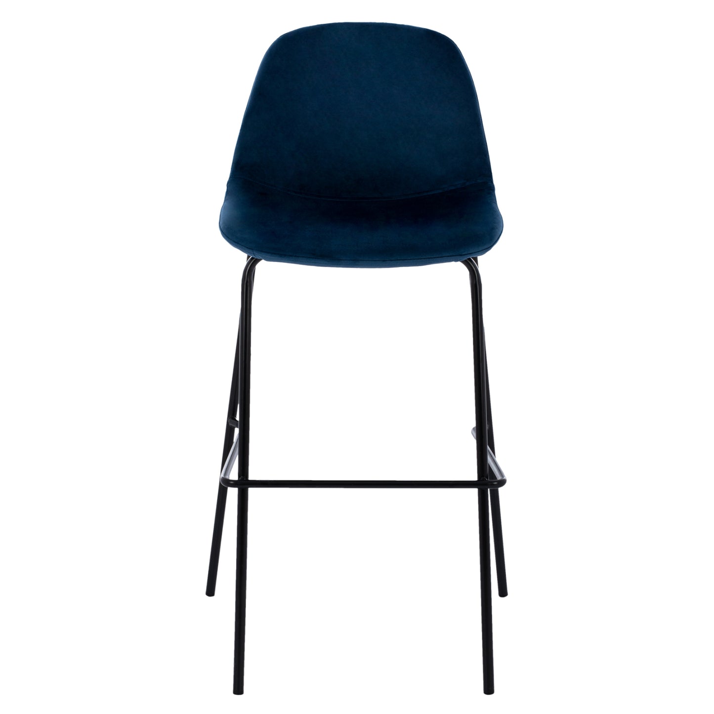 Blue Velvet Stool And Metal Frame Hm8579.18 56,5x47x106 Cm.