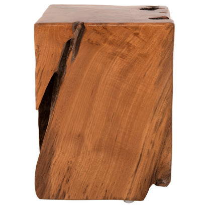 Stool Low Height Kumo Hm7893 Solid Teak Wood In Natural Color 30x30x40hcm.