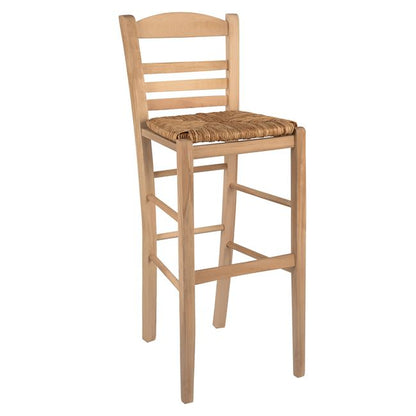 Stool With Straw Unpainted Hm10377.02