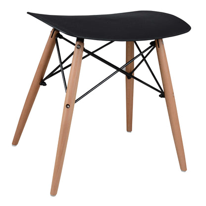 Stool Tonia Hm0109.02 Beech Wood Legs-black Polypropylene Seat 47x34.5x46.5hcm.