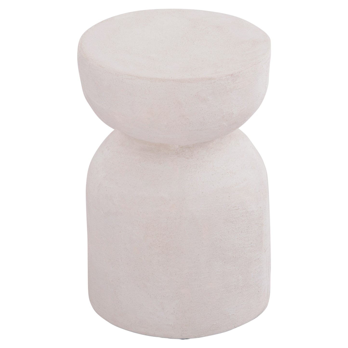 Stool Series Santorini Hm18041 Polyresin In Off White Φ30.5x46hcm.