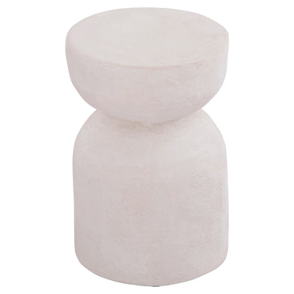 Stool Series Santorini Hm18041 Polyresin In Off White Φ30.5x46hcm.