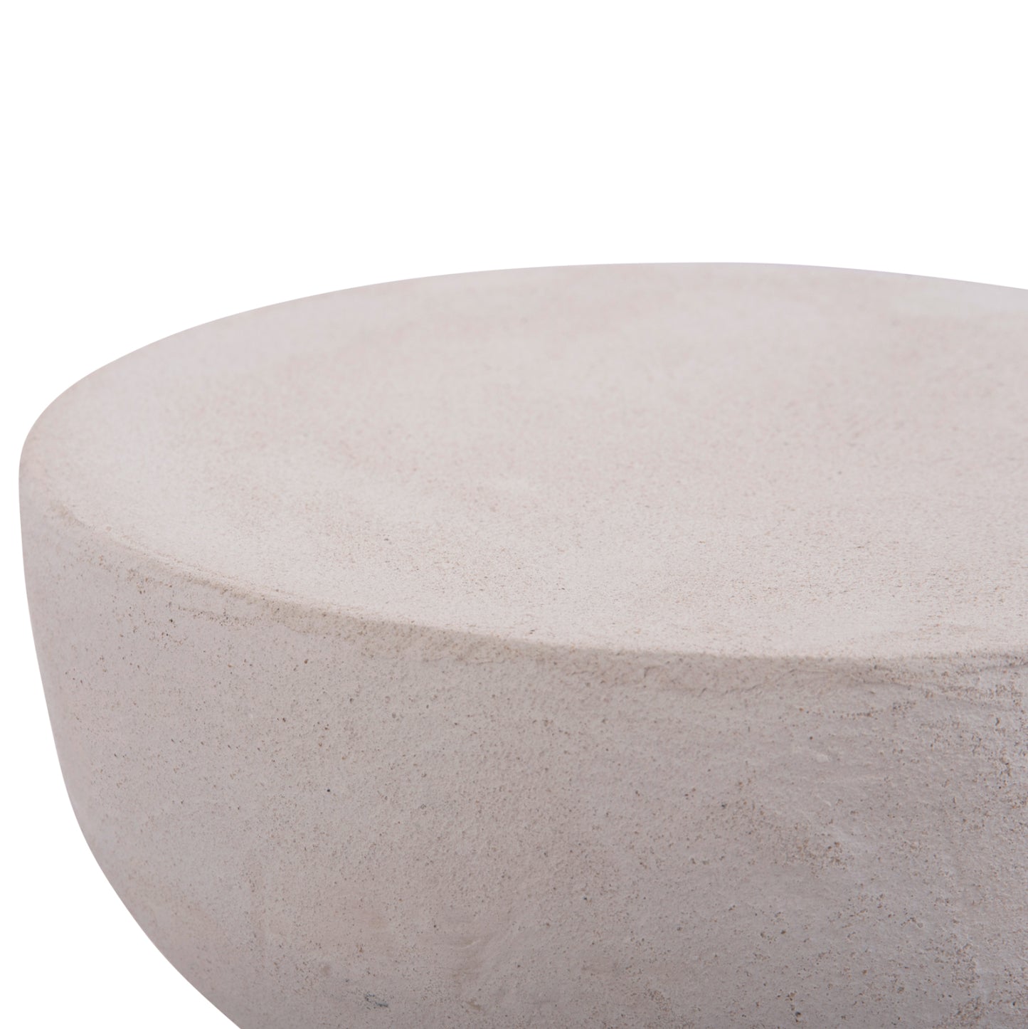 Stool Series Santorini Hm18041 Polyresin In Off White Φ30.5x46hcm.