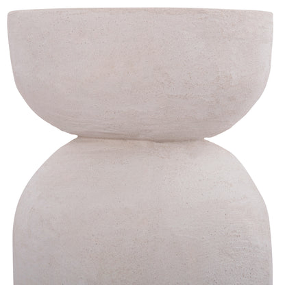 Stool Series Santorini Hm18041 Polyresin In Off White Φ30.5x46hcm.