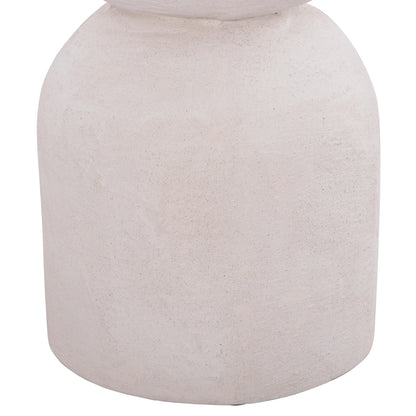 Stool Series Santorini Hm18041 Polyresin In Off White Φ30.5x46hcm.