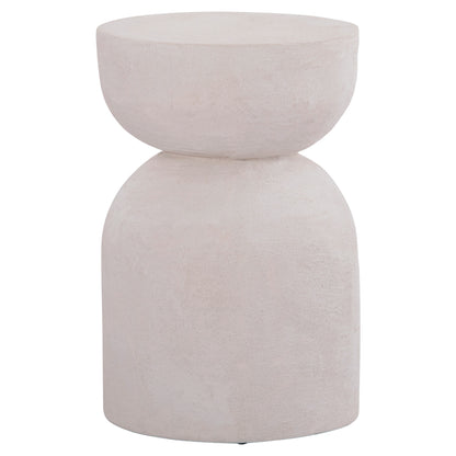 Stool Series Santorini Hm18041 Polyresin In Off White Φ30.5x46hcm.