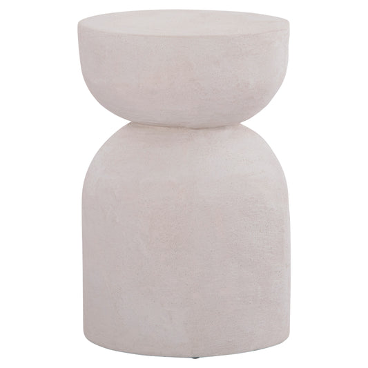 Stool Series Santorini Hm18041 Polyresin In Off White Φ30.5x46hcm.