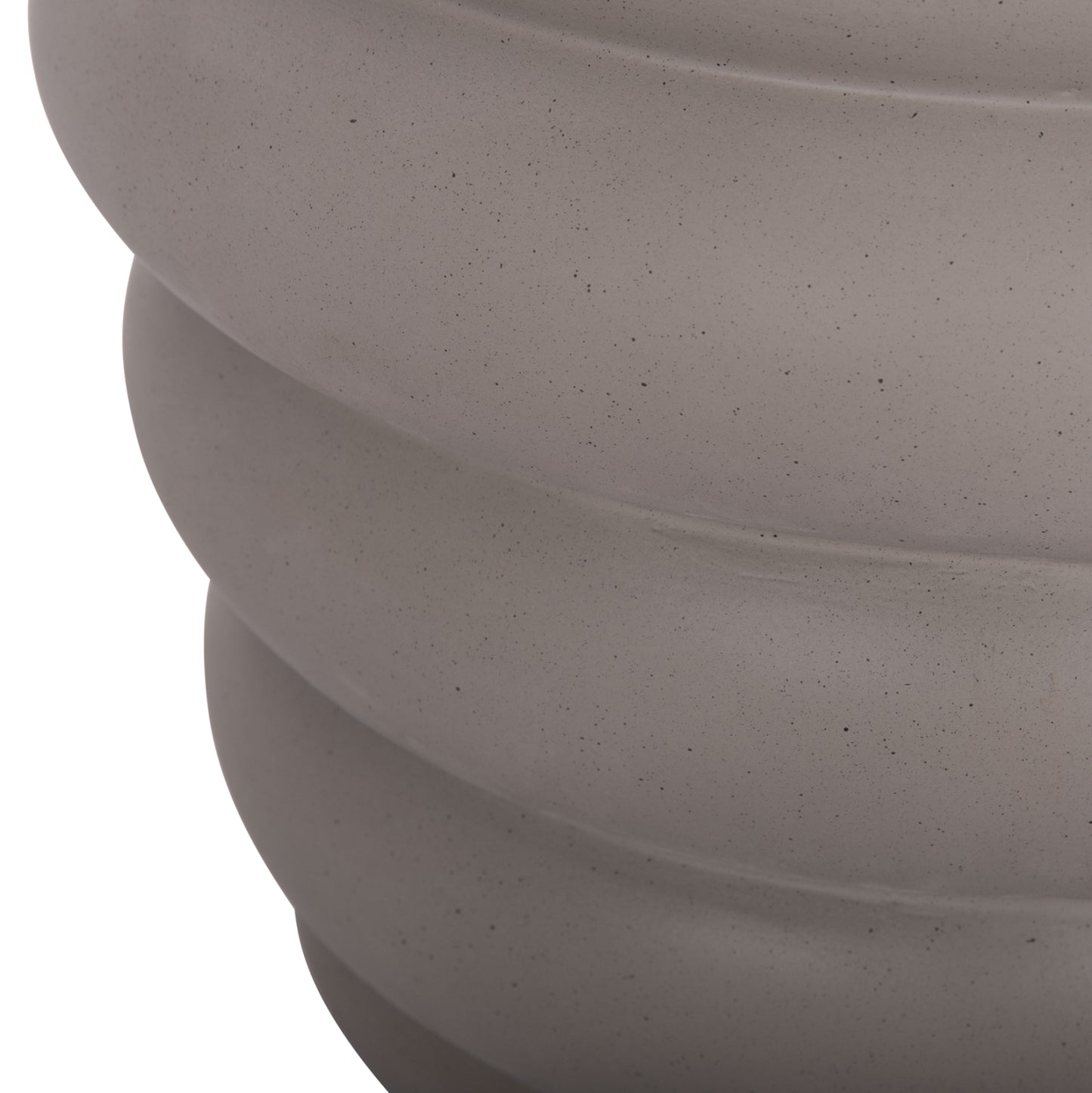 Stool Puffat Hm18172.03 Fiber Cement In Grey-teak Wood Top Φ45x46hcm.