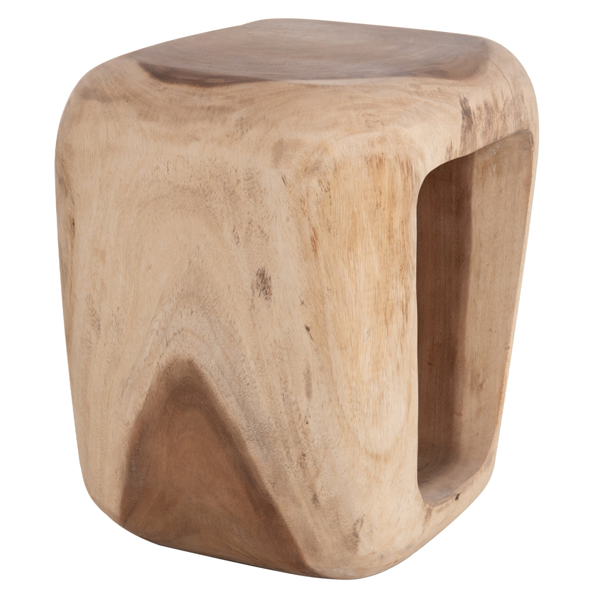 Stool Dens Hm18451 Suar Wood In Natural 38x34x48hcm.