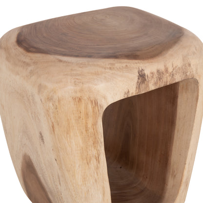Stool Dens Hm18451 Suar Wood In Natural 38x34x48hcm.