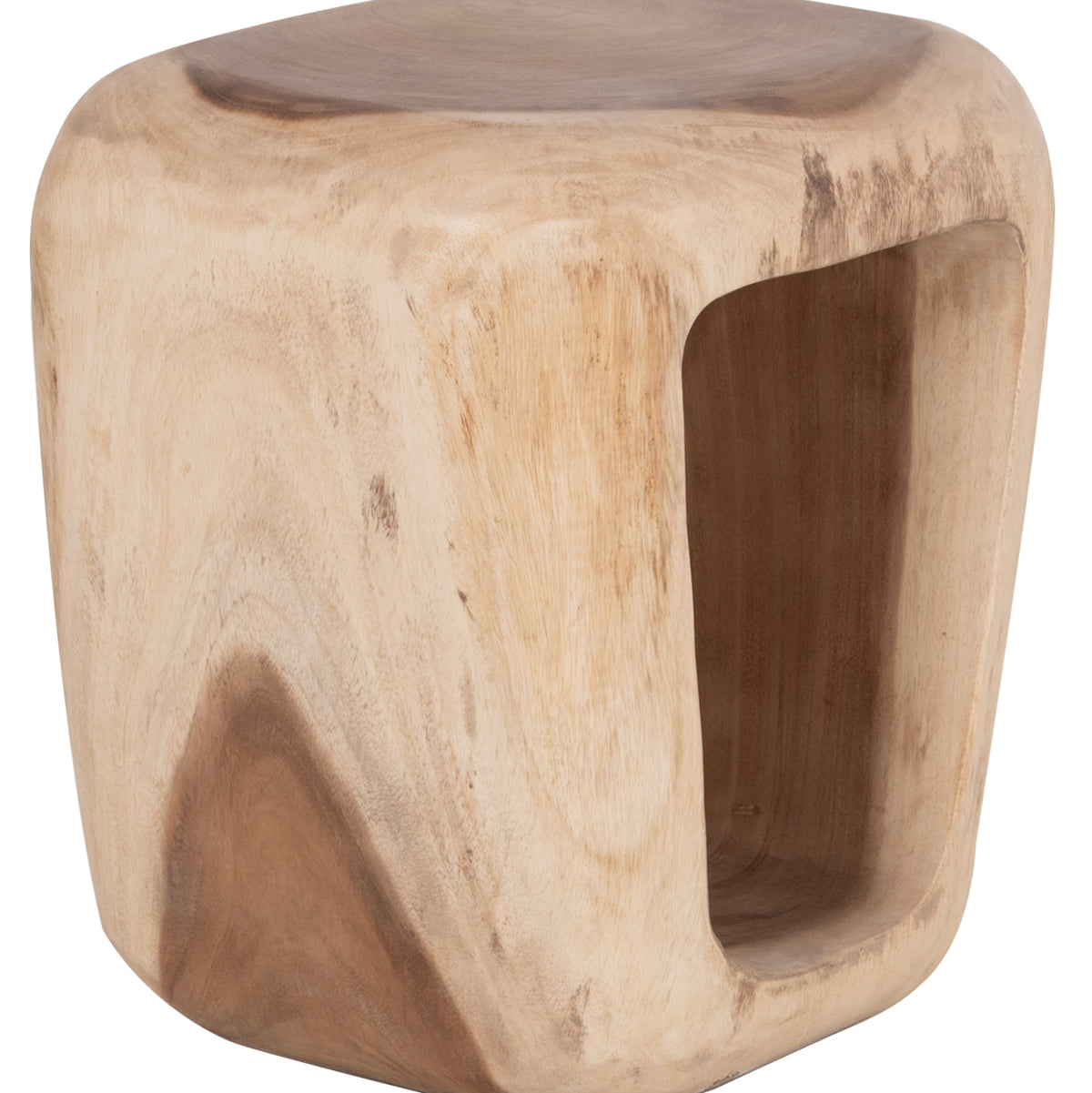 Stool Dens Hm18451 Suar Wood In Natural 38x34x48hcm.
