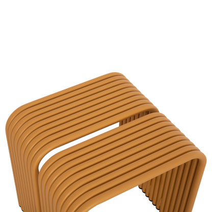 Stool Series Intrepid Hm6325.06 Aluminum In Mustard Yellow Color 40x38x42.5hcm.