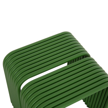 Stool Series Intrepid Hm6325.07 Aluminum In Green Color 40x38x42.5hcm.