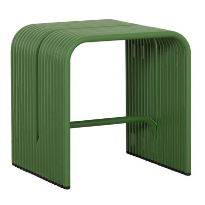 Stool Series Intrepid Hm6325.07 Aluminum In Green Color 40x38x42.5hcm.