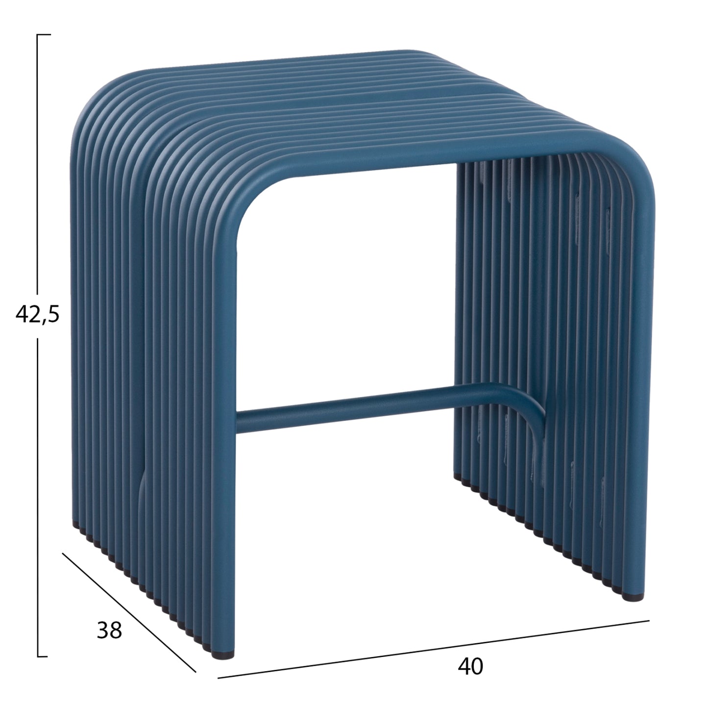 Stool Series Intrepid Hm6325.08 Aluminum In Blue Color 40x38x42,5hcm.