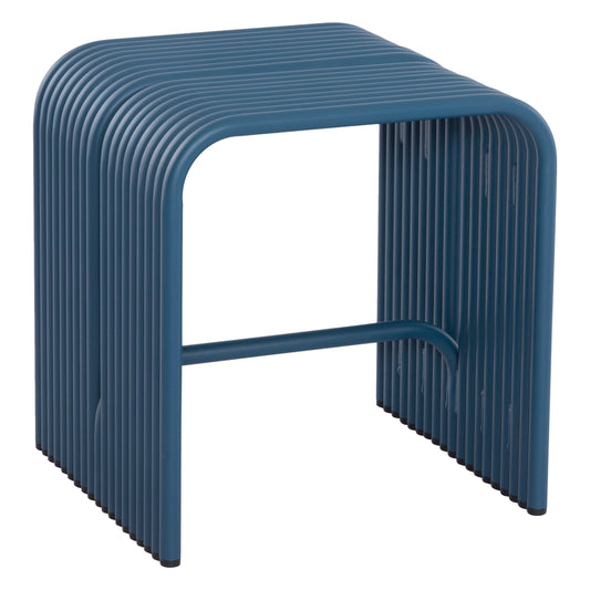 Stool Series Intrepid Hm6325.08 Aluminum In Blue Color 40x38x42,5hcm.