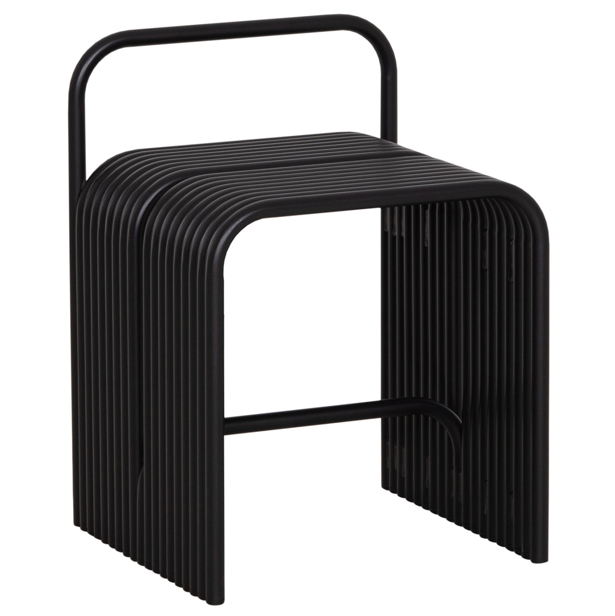 Stool Series Intrepid Hm6326.01 Aluminum In Black 40x38x55hcm.