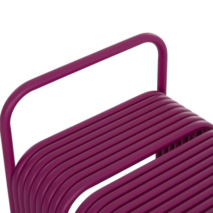Stool Series Intrepid Hm6326.05 Aluminum In Purple Color 40x38x55hcm.