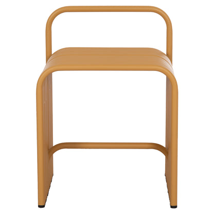 Stool Series Intrepid Hm6326.06 Aluminum In Mustard Yellow Color 40x38x55hcm.