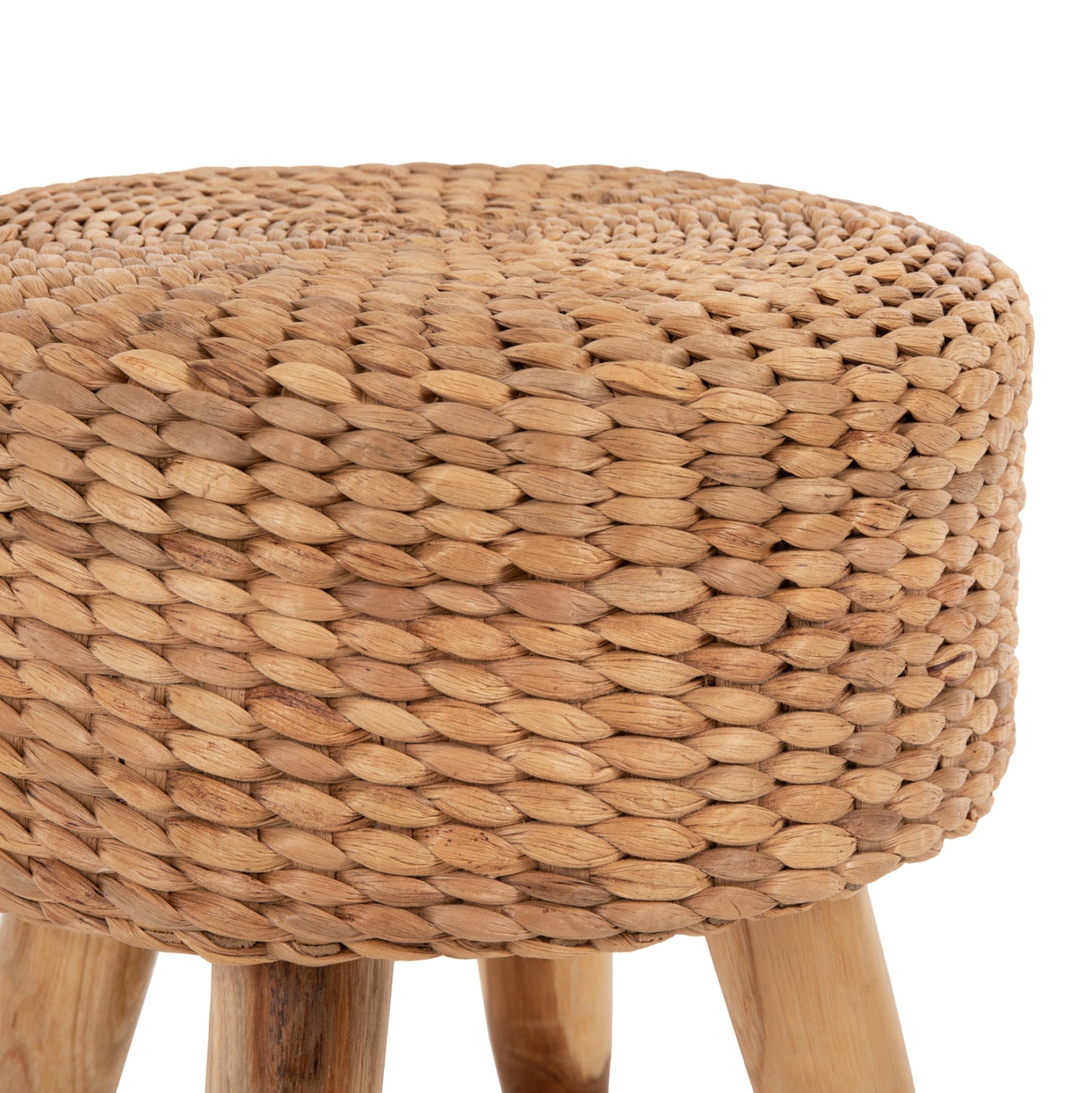 Stool Jim Hm7824 Teak Wood In Natural Color-matted Seat Φ43x43hcm.