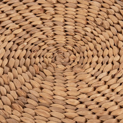 Taro Boho Woven Teak Stool - Dia43x43cm