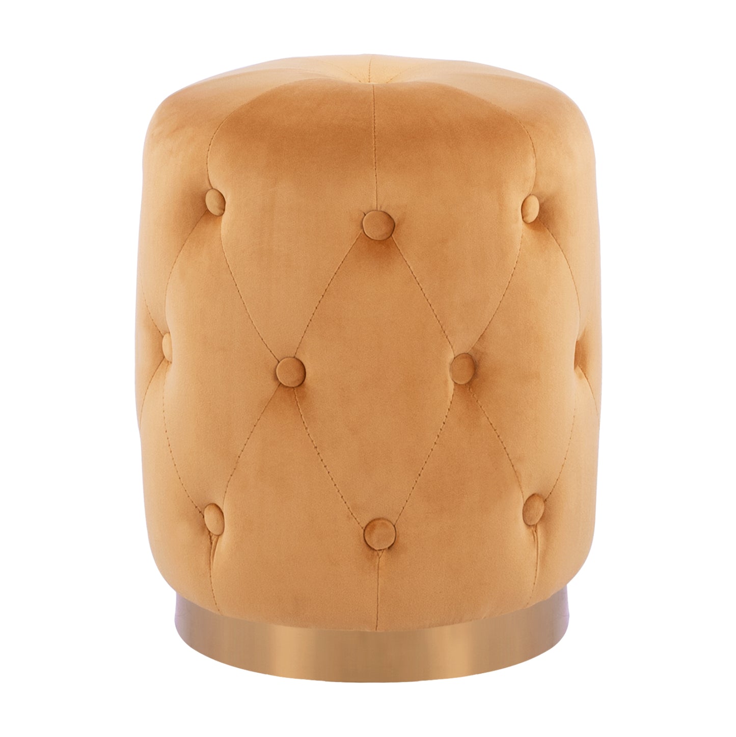 Stool Torrie Hm8405.09 Gold Velvet With Gold Base Diameter 36x45cm