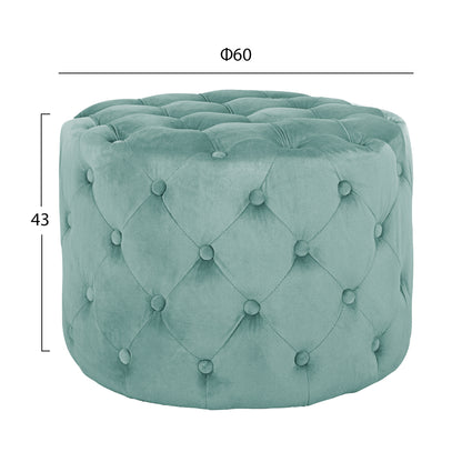 Stool Kassie Hm8406.07 Pistachio Green Velvet T.chesterfield Φ60x43hcm.