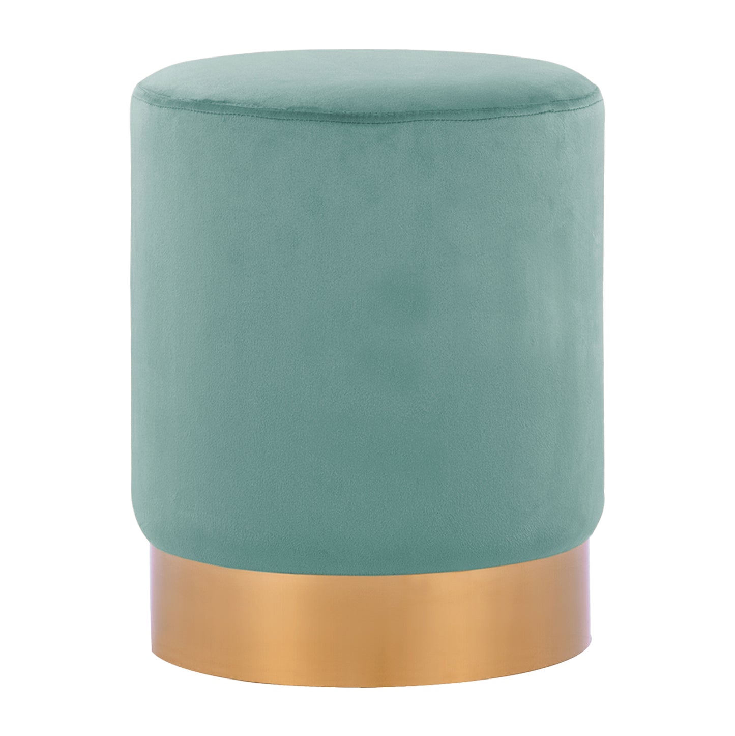 Stool Levy Hm8408.07 Pistachio Green Velvet With Gold Base Φ35x43hcm.