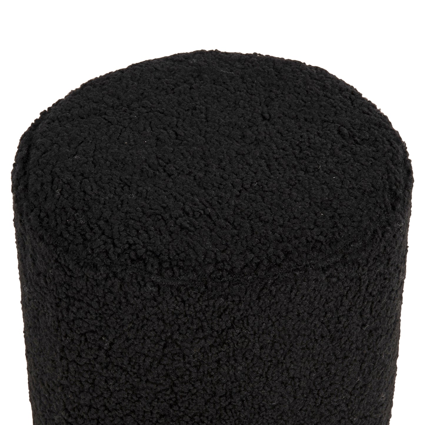 Stool Levy Hm8408.24 Boucle Fabric Black-gold Base Φ35x42hcm.