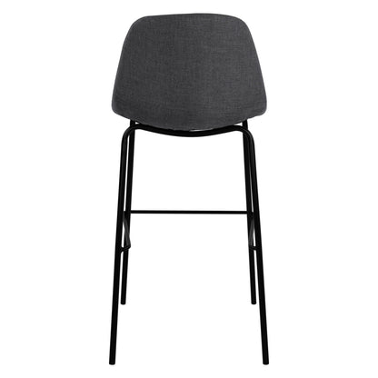 Stool With Metallic Frame And Fabric In Grey Color 47x50x106cm Hm8579.10