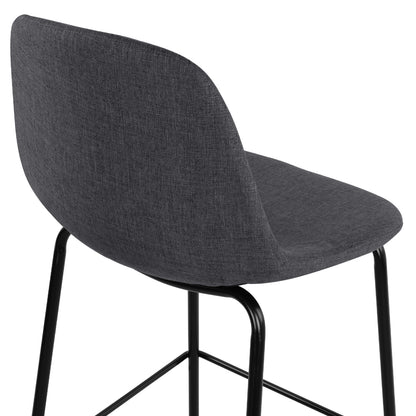 Stool With Metallic Frame And Fabric In Grey Color 47x50x106cm Hm8579.10