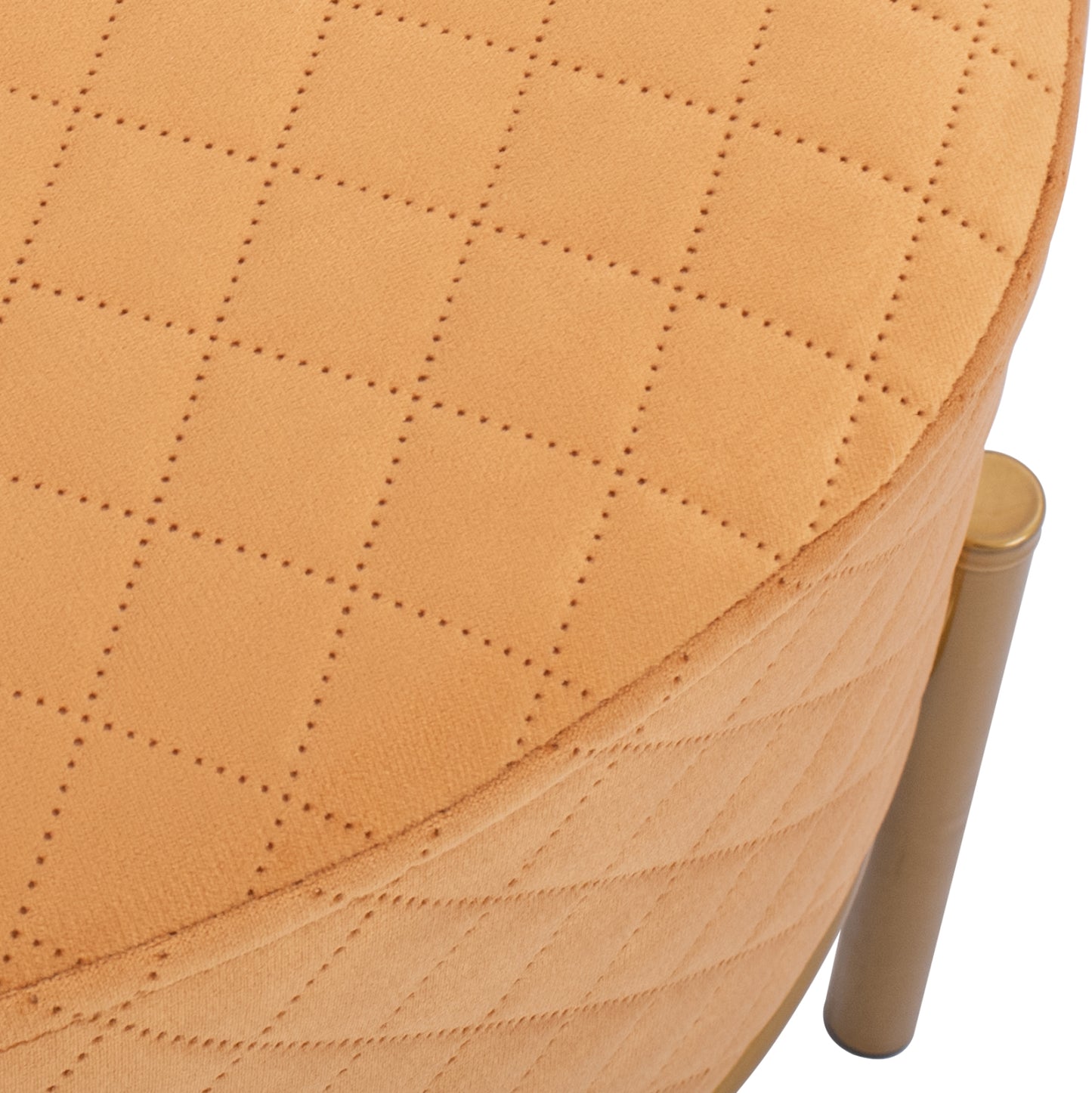Stool Sinta Hm8638.09 Gold Velvet With Gold Base 42x42x38cm