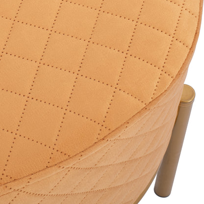 Stool Sinta Hm8638.09 Gold Velvet With Gold Base 42x42x38cm