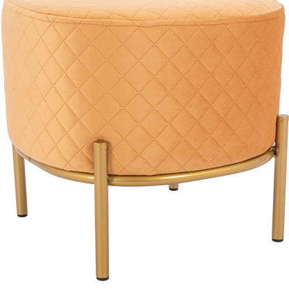 Stool Sinta Hm8638.09 Gold Velvet With Gold Base 42x42x38cm