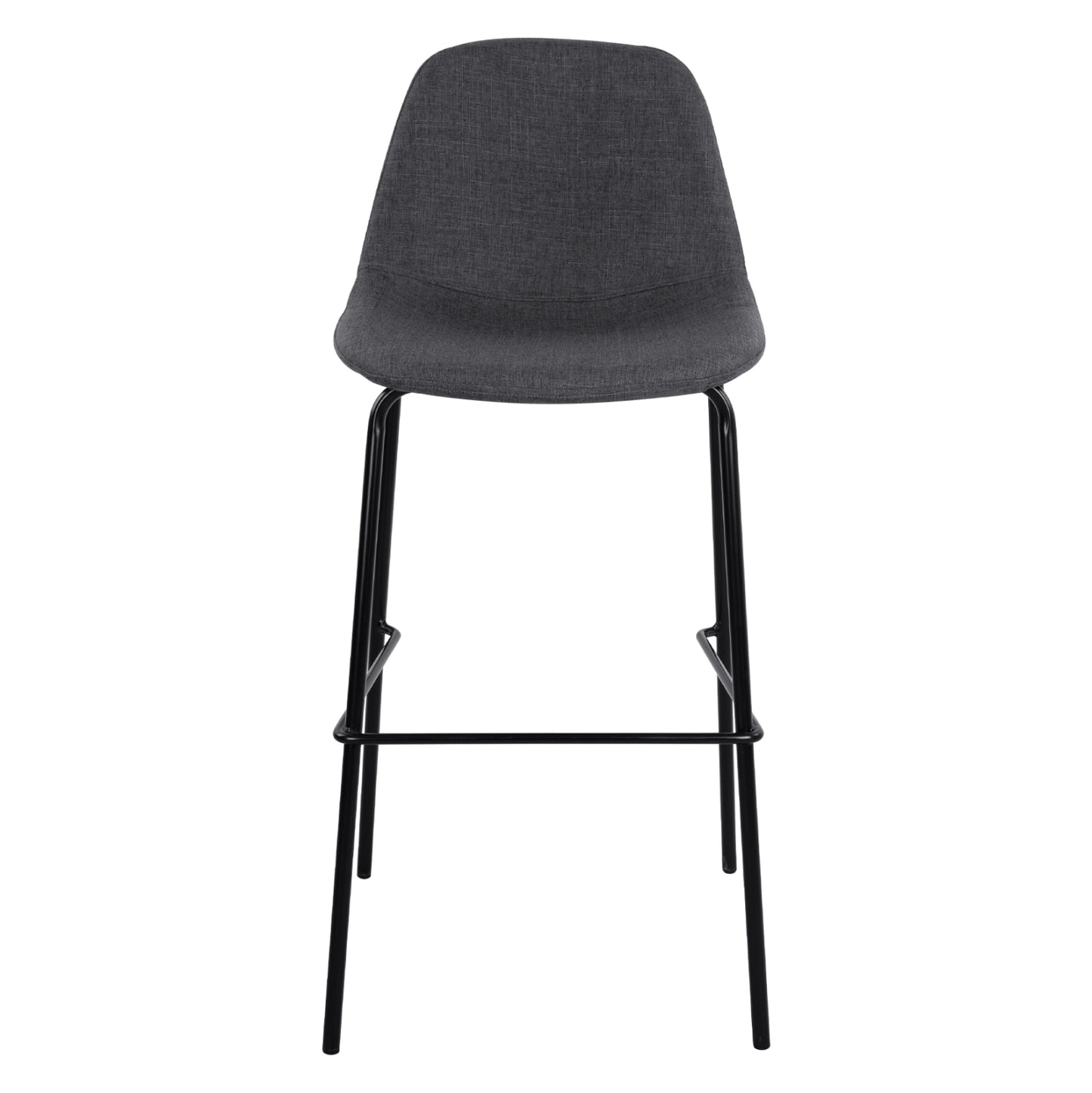 Hm9298.10 Bar Stool, Grey Fabric, Metal Legs, 47x51x96