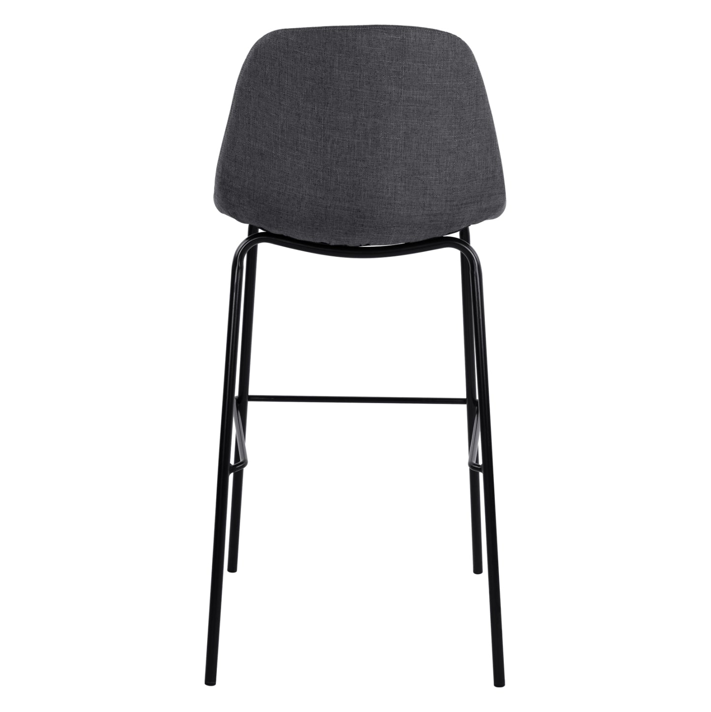 Hm9298.10 Bar Stool, Grey Fabric, Metal Legs, 47x51x96