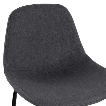 Hm9298.10 Bar Stool, Grey Fabric, Metal Legs, 47x51x96