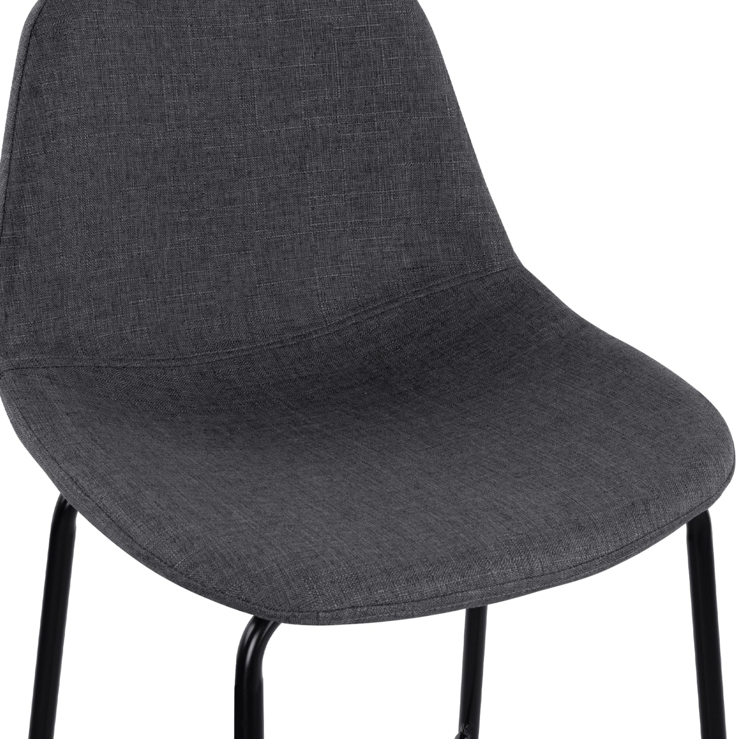 Hm9298.10 Bar Stool, Grey Fabric, Metal Legs, 47x51x96