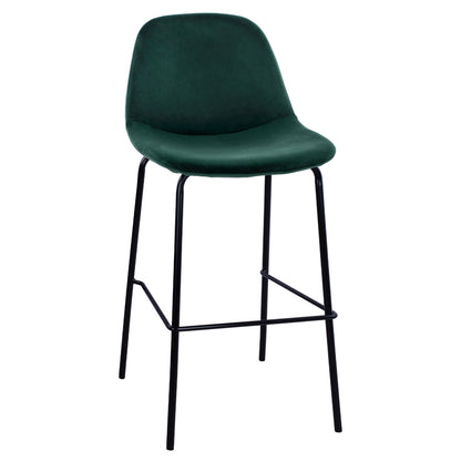 Hm9298.13 Bar Stool Vincent, Cypress Green, Metal Legs, 47x51x96