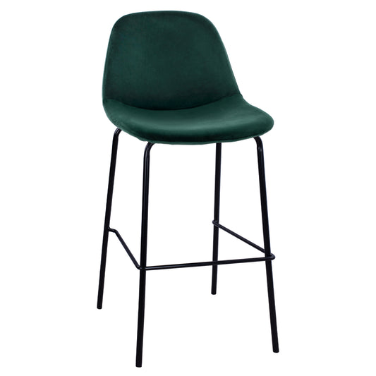 Hm9298.13 Bar Stool Vincent, Cypress Green, Metal Legs, 47x51x96