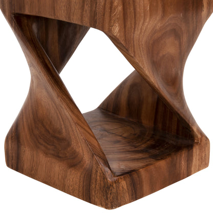 Stool Gebo Hm9754 Square Made Of Suar Wood In Walnut 35x35x46,5hcm.