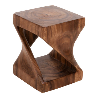 Stool Gebo Hm9754 Square Made Of Suar Wood In Walnut 35x35x46,5hcm.