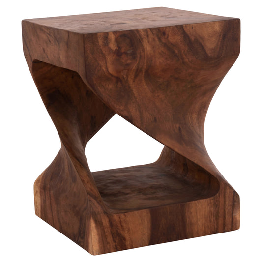 Stool Gebo Hm9754.21 Square--suar Wood In Dark Natural 35x35x45hcm.