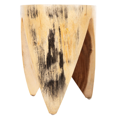 Stool Onyx Hm9755 Solid Suar Wood In Natural Color-claw Shape Φ30Χ40hcm.