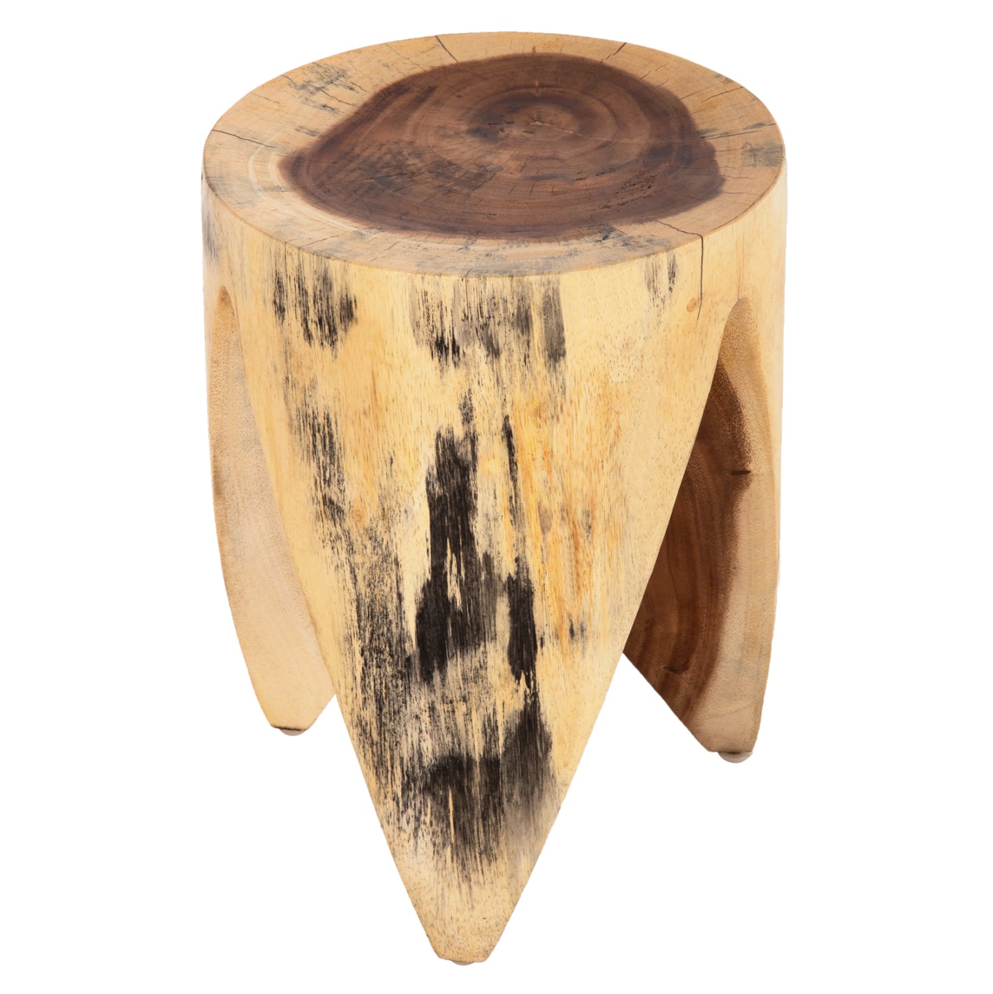 Stool Onyx Hm9755 Solid Suar Wood In Natural Color-claw Shape Φ30Χ40hcm.