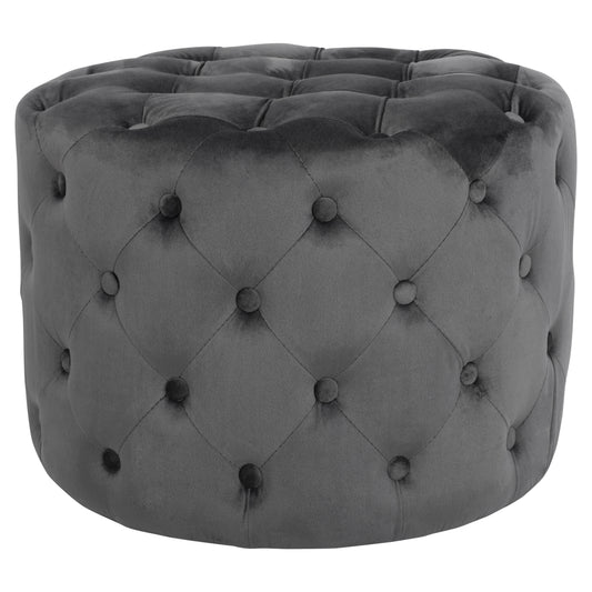 Velvet Stool Kassie Hm8406.01 Grey Color Chesterfield Type