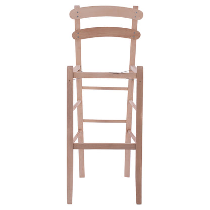 Unpainted Wooden Bar Stool Hm5579.04, No Arms, High
