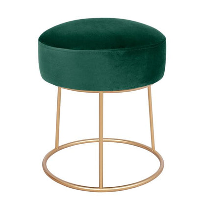 Stool Karlo Hm8411.03 Cypress Green Color Velvet With Gold Base ''36x38 H Cm