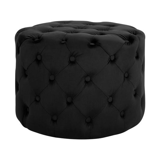 Stool Kassie Hm8406.04 Black Velvet Chesterfield Type D60x43h Cm