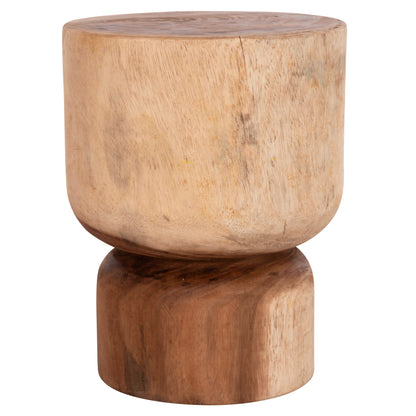 Round Stool Febryd Hm18233.11 Solid Suar Wood In Natural Φ35x45hcm.